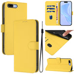 Custodia per telefono in pelle tinta unita effetto pelle con cordino, For iPhone 8 Plus / 7 Plus