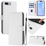 Custodia per telefono in pelle tinta unita effetto pelle con cordino, For iPhone 8 Plus / 7 Plus