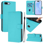 Custodia per telefono in pelle tinta unita effetto pelle con cordino, For iPhone 8 Plus / 7 Plus
