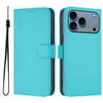 Custodia per telefono in pelle tinta unita effetto pelle con cordino, For iPhone 17 Pro