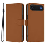 Custodia per telefono in pelle tinta unita effetto pelle con cordino, For iPhone Air