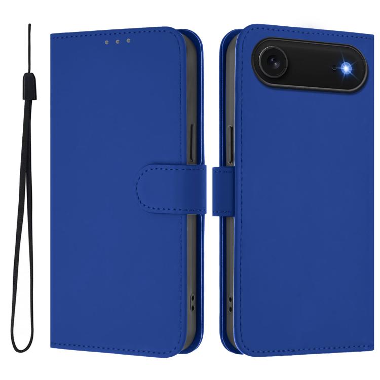 Custodia per telefono in pelle tinta unita effetto pelle con cordino, For iPhone Air