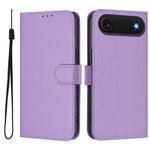 Custodia per telefono in pelle tinta unita effetto pelle con cordino, For iPhone Air
