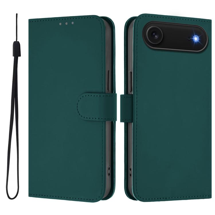 Custodia per telefono in pelle tinta unita effetto pelle con cordino, For iPhone Air