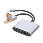 Adattatore USB-C 3 in 1 con lettore schede SD/TF e USB-A