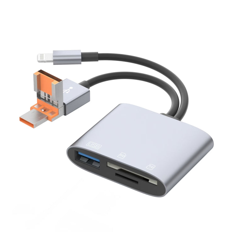 Adattatore USB-C 3 in 1 con lettore schede SD/TF e USB-A
