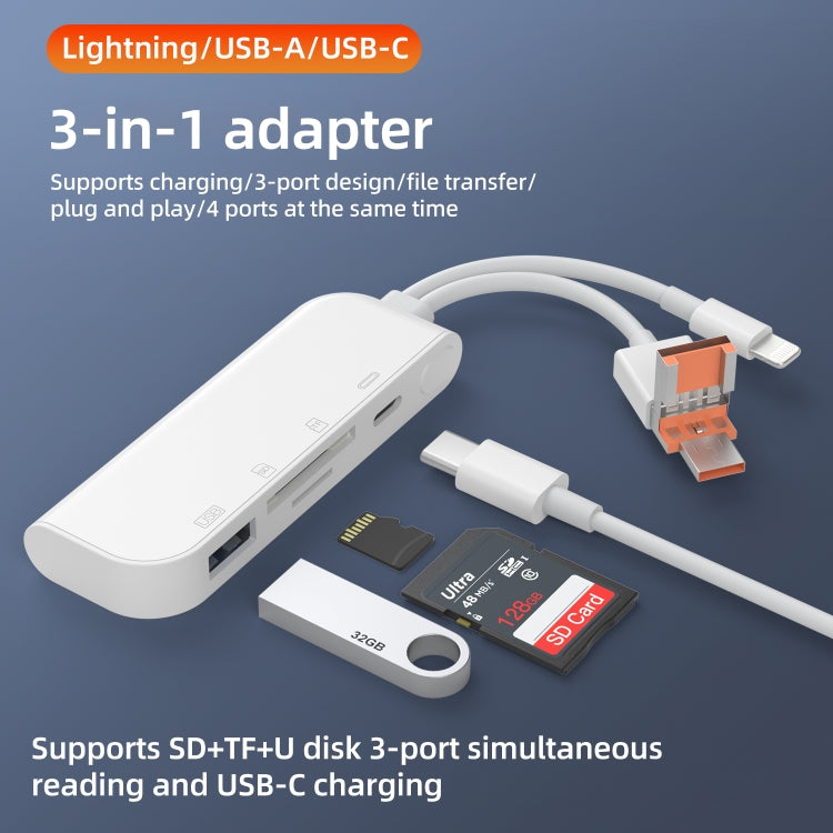 Adattatore multifunzione USB-C Type-C con slot TF SD