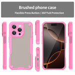 Custodia per telefono Armor Glaze PC Hybrid TPU, For iPhone 16 Pro Max, For iPhone 16 Pro, For iPhone 16 Plus, For iPhone 16