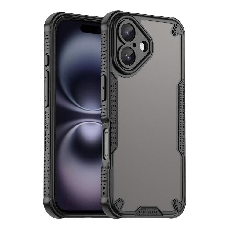 Custodia per telefono Armor Glaze PC Hybrid TPU, For iPhone 16 Pro Max, For iPhone 16 Pro, For iPhone 16 Plus, For iPhone 16