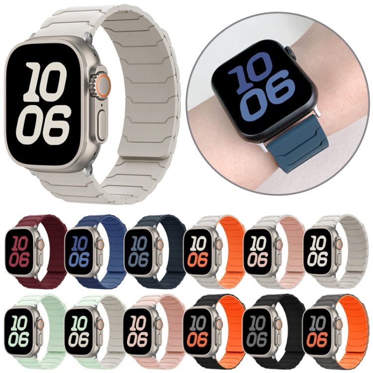 Cinturino magnetico in silicone, For Apple Watch 46mm / 49mm / 45mm / 44mm, For Apple Watch 42mm / 41mm / 40mm / 38mm