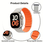 Cinturino magnetico in silicone, For Apple Watch 46mm / 49mm / 45mm / 44mm, For Apple Watch 42mm / 41mm / 40mm / 38mm
