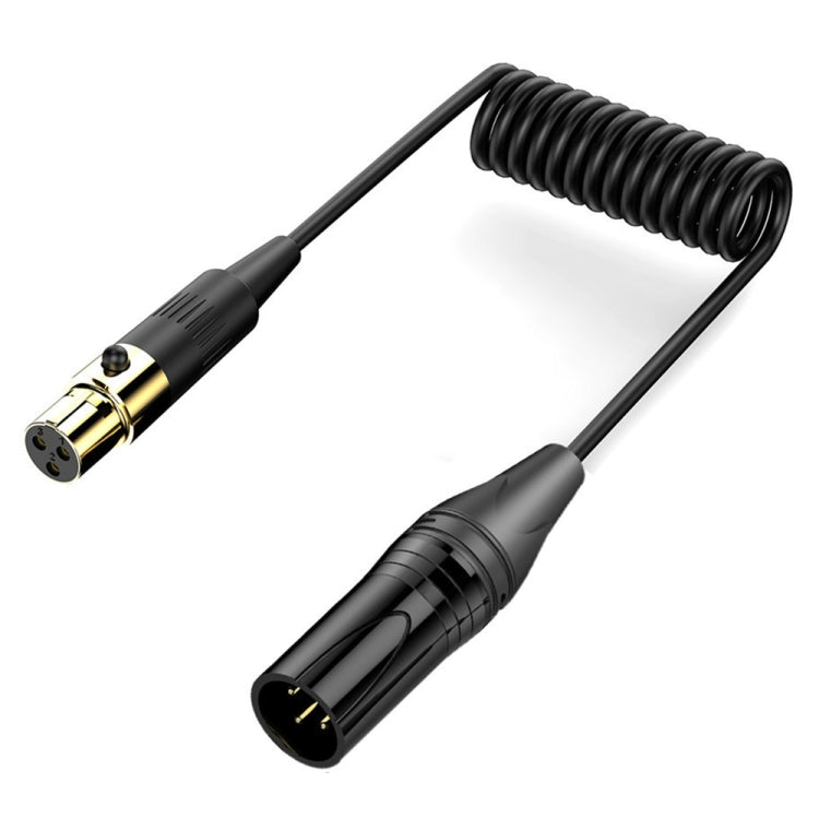 Cavo audio a spirale Mini XLR femmina a XLR 0,5 m