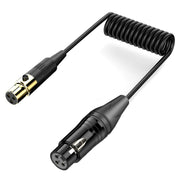 Cavo audio a spirale Mini XLR femmina a XLR 0,5 m