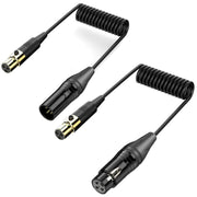 Cavo audio a spirale Mini XLR femmina a XLR 0,5 m