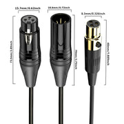 Cavo audio a spirale Mini XLR femmina a XLR 0,5 m