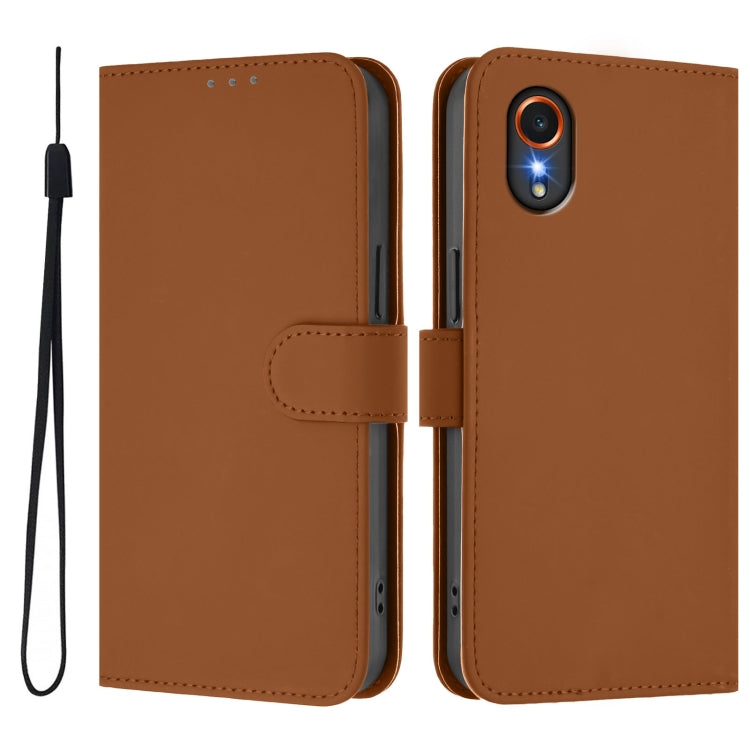 Custodia per telefono in pelle tinta unita effetto pelle con cordino, For Samsung Galaxy XCover 7