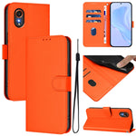 Custodia per telefono in pelle tinta unita effetto pelle con cordino, For Samsung Galaxy XCover 7
