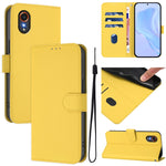 Custodia per telefono in pelle tinta unita effetto pelle con cordino, For Samsung Galaxy XCover 7