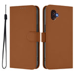Custodia per telefono in pelle tinta unita effetto pelle con cordino, For Samsung Galaxy XCover6 Pro