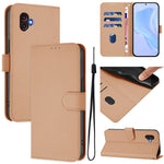Custodia per telefono in pelle tinta unita effetto pelle con cordino, For Samsung Galaxy XCover6 Pro