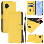 Custodia per telefono in pelle tinta unita effetto pelle con cordino, For Samsung Galaxy XCover6 Pro