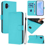 Custodia per telefono in pelle tinta unita effetto pelle con cordino, For Samsung Galaxy XCover6 Pro