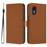 Custodia per telefono in pelle tinta unita effetto pelle con cordino, For Samsung Galaxy XCover 5
