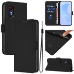 Custodia per telefono in pelle tinta unita effetto pelle con cordino, For Samsung Galaxy XCover 5