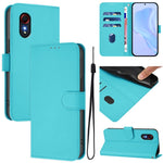 Custodia per telefono in pelle tinta unita effetto pelle con cordino, For Samsung Galaxy XCover 5