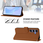 Custodia per telefono in pelle tinta unita effetto pelle con cordino, For Samsung Galaxy S25 5G