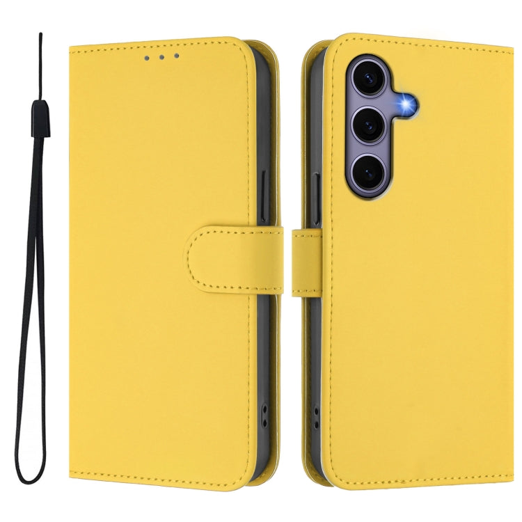 Custodia a portafoglio in pelle PU per Samsung Galaxy S25 5G con cordino giallo limone EDA007228703K B2034