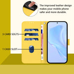 Custodia a portafoglio in pelle PU per Samsung Galaxy S25 5G con cordino giallo limone EDA007228703K B2034