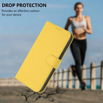 Custodia a portafoglio in pelle PU per Samsung Galaxy S25 5G con cordino giallo limone EDA007228703K B2034