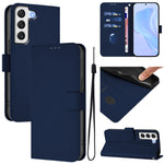 Custodia per telefono in pelle tinta unita effetto pelle con cordino, For Samsung Galaxy S21 FE 5G