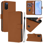 Custodia per telefono in pelle tinta unita effetto pelle con cordino, For Samsung Galaxy S20 FE 2022