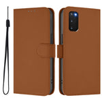 Custodia per telefono in pelle tinta unita effetto pelle con cordino, For Samsung Galaxy S20 FE 2022