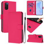 Custodia per telefono in pelle tinta unita effetto pelle con cordino, For Samsung Galaxy S20 FE 2022