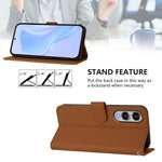 Custodia per telefono in pelle tinta unita effetto pelle con cordino, For Samsung Galaxy S25 Edge 5G