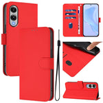 Custodia per telefono in pelle tinta unita effetto pelle con cordino, For Samsung Galaxy S25 Edge 5G