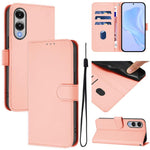 Custodia per telefono in pelle tinta unita effetto pelle con cordino, For Samsung Galaxy S25 Edge 5G