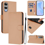 Custodia per telefono in pelle tinta unita effetto pelle con cordino, For Samsung Galaxy S25 Edge 5G