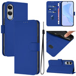 Custodia per telefono in pelle tinta unita effetto pelle con cordino, For Samsung Galaxy S25 Edge 5G