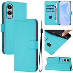 Custodia per telefono in pelle tinta unita effetto pelle con cordino, For Samsung Galaxy S25 Edge 5G