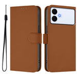 Custodia per telefono in pelle tinta unita effetto pelle con cordino, For Samsung Galaxy S26 Edge 5G
