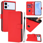 Custodia per telefono in pelle tinta unita effetto pelle con cordino, For Samsung Galaxy S26 Edge 5G