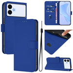 Custodia per telefono in pelle tinta unita effetto pelle con cordino, For Samsung Galaxy S26 Edge 5G
