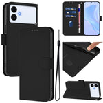 Custodia per telefono in pelle tinta unita effetto pelle con cordino, For Samsung Galaxy S26 Edge 5G