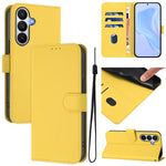 Custodia per telefono in pelle tinta unita effetto pelle con cordino, For Samsung Galaxy S26 5G