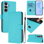 Custodia per telefono in pelle tinta unita effetto pelle con cordino, For Samsung Galaxy S26 5G
