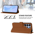 Custodia per telefono in pelle tinta unita effetto pelle con cordino, For Samsung Galaxy S26 Ultra 5G